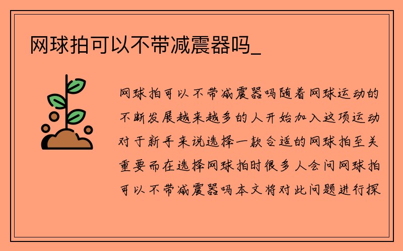 网球拍可以不带减震器吗_