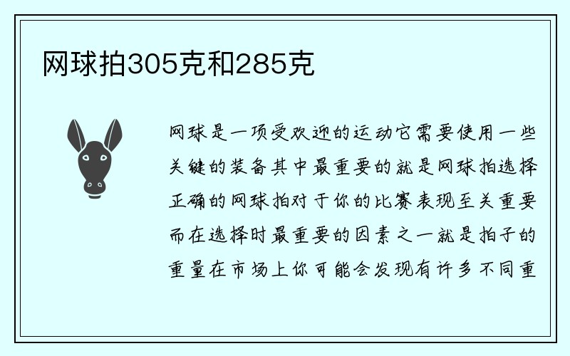 网球拍305克和285克