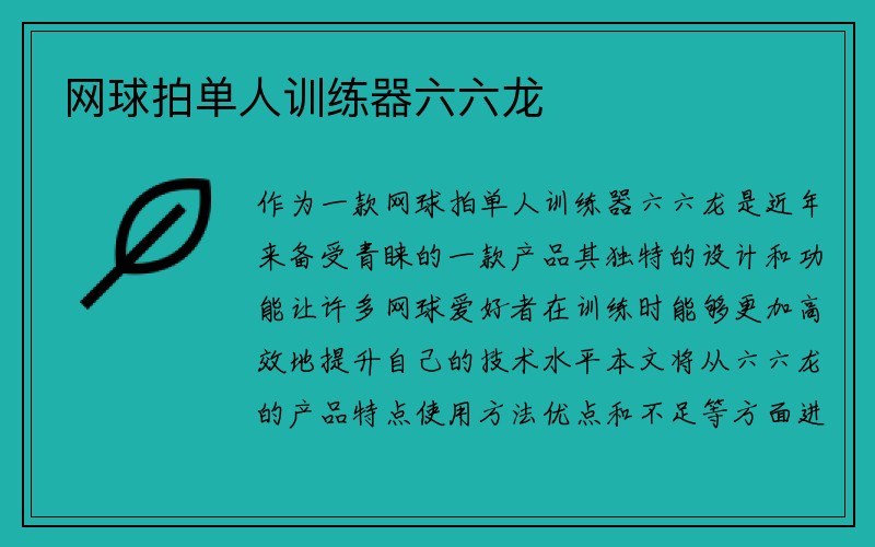 网球拍单人训练器六六龙