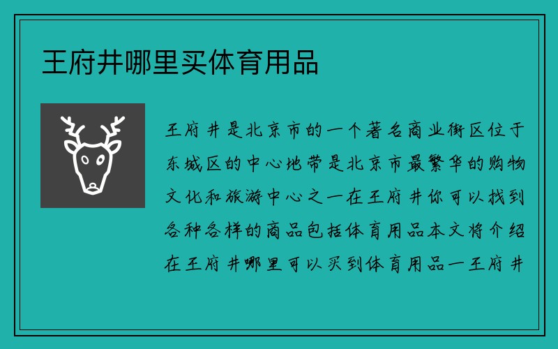 王府井哪里买体育用品